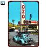 Tin Sign Retro Classic Cartoon Car Garage Wall Decor Metal Sign Vintage D Look Rustic Plaque Poster for Man Cave Bar Pub Home O