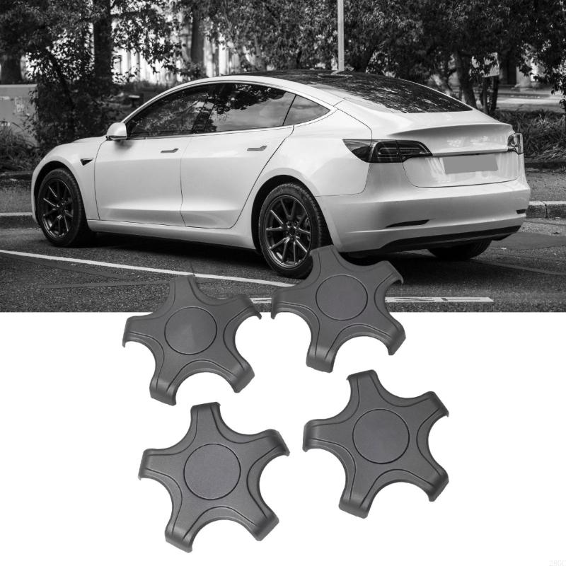 28GC Weather Car Hub Caps Modern 5 Prong Center Wheel Covers 4pcs for Vehicle
