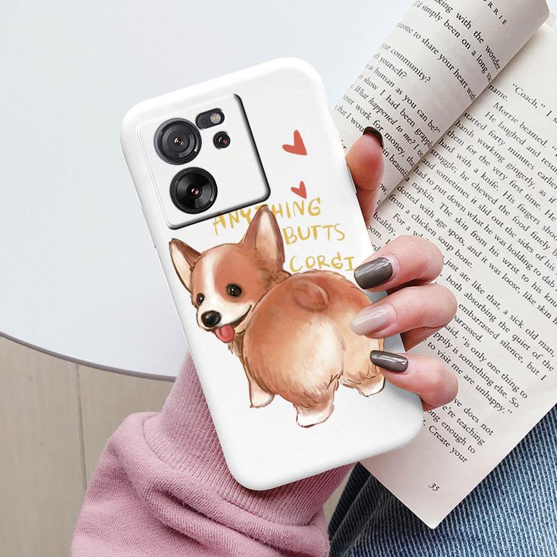 Cute Cat Case For Xiaomi 13T Pro Silicone Soft Back Cover Lovely Cartoon Painted Capa Shell For Xiaomi 13T Fundas 13tpro Coque