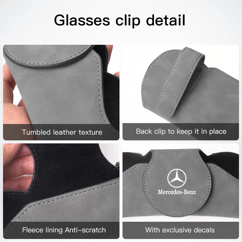 GLC GLB Car Glasses Box Storage Holder Sunglasses Case Glasses Holder Magnetic For Mercedes Benz AMG GT GT4 W204 205 212 GLC GL
