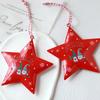 Retro Christmas Tree Pendant DIY Iron Love Star Pendant Exquisite Nordic Style Xmas Tree Hanging Pendant
