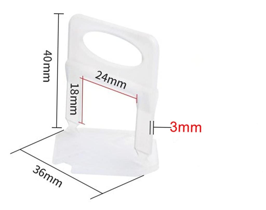 Tile Leveling Clips, Spacer Clips, 3.0mm Joint Width, 200 Pieces + 100 Wedges + 1 Floor Pliers, Tile Installation Aid