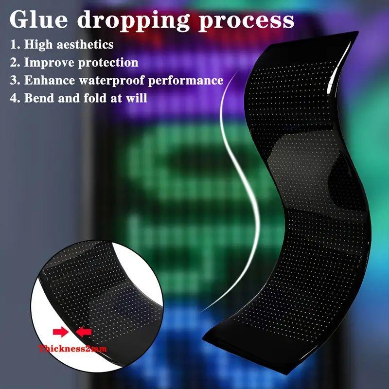 USB 5V LED Matrix Panel RGB Pattern DIY Text Halloween Christmas Room Decor Animation Remote Control+App Control Car Display