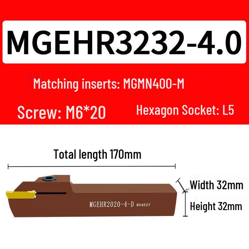 Shockproof Spring Steel CNC Tool Holder - MGEHR2020 Series Grooving Tool