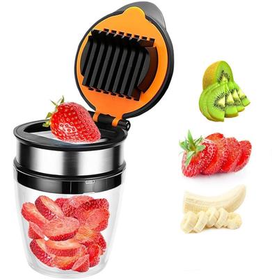 Strawberry Slicer, Cup Cutter for Fruits, Banana Slicer, Egg Slicer, Fruit Slicer, Strawberry Cutter with Anti-Slip Base