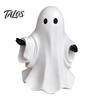 Spooky Desk Accessory Cute White Ghost Resin Figurine, Miniature Figurine Halloween Decoration, Matte Small Table Ornament Finish Tabletop Statue for