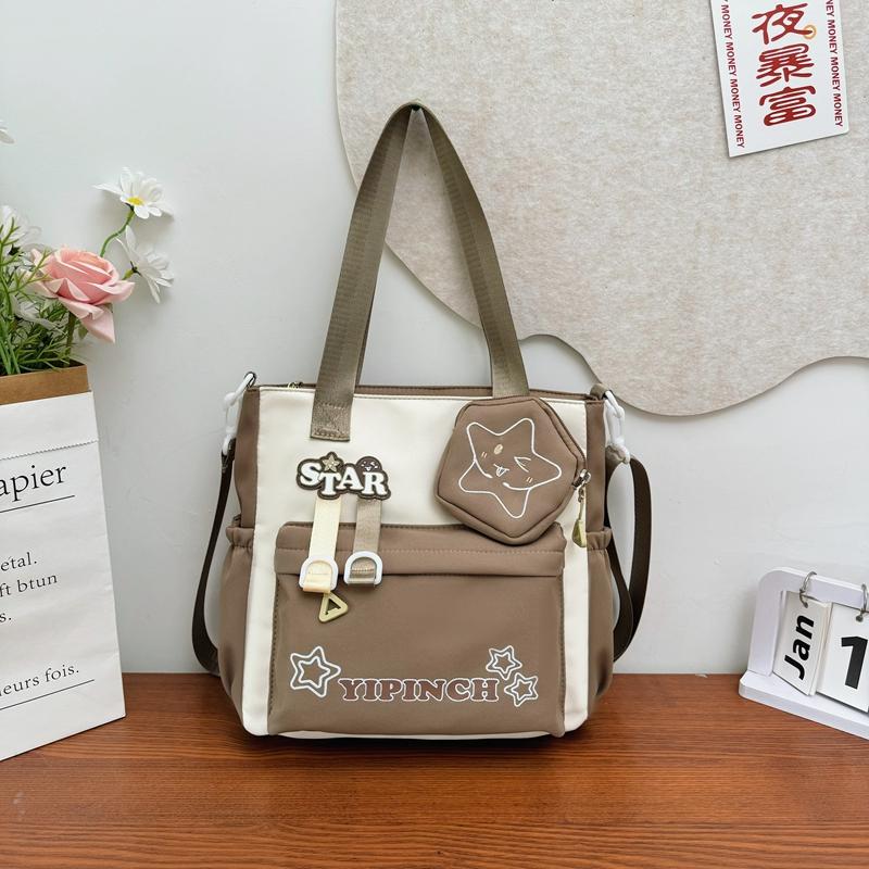 Kontrastní barva taška přes rameno pro studenty střední školy dámská crossbody taška studentská taška do třídy