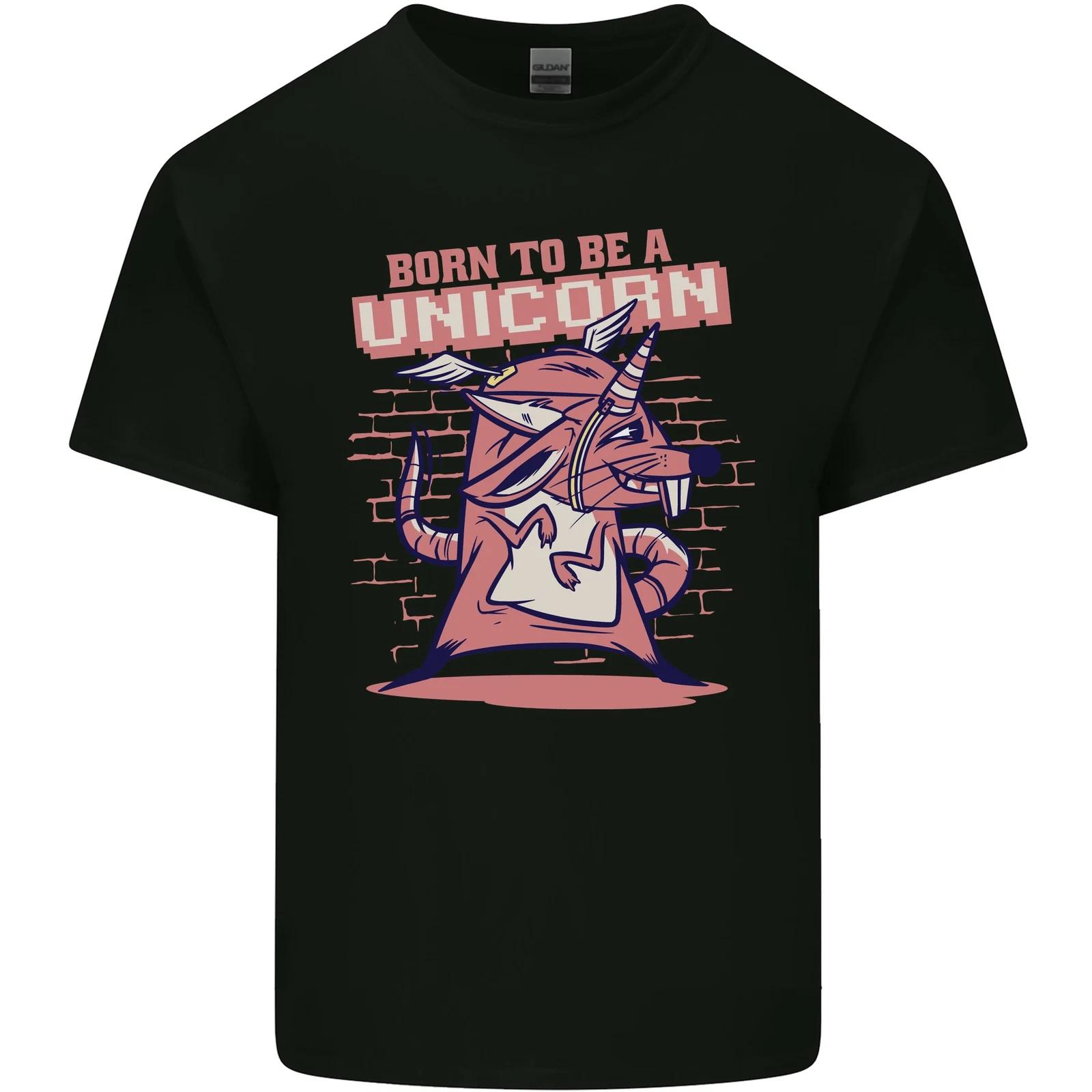 A Rat Born To Be a Unicorn Funny Kids T-Shirt Childrens XL