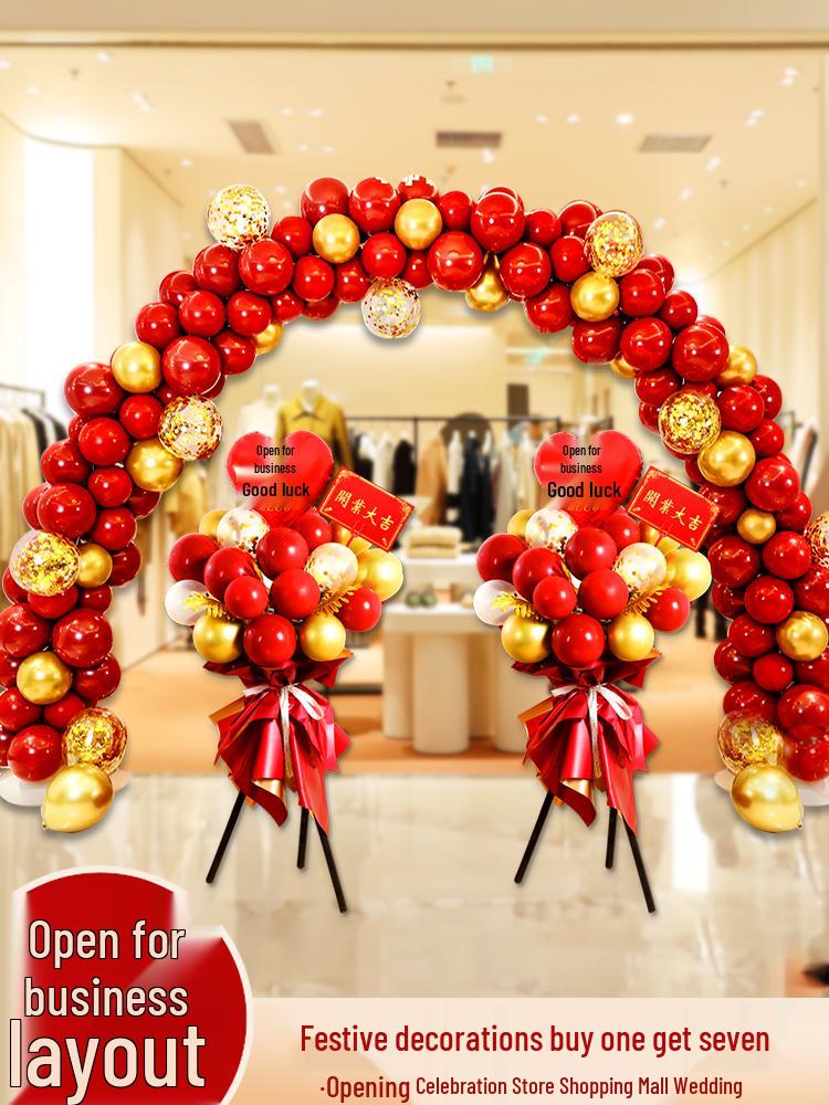 Set Decorazione Arco di Palloncini e Fiori per Inaugurazione per Vetrine