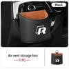 WET1 Car Air Vent Pocket Storage Box Nappa Leather Vent Hanging Organizer For Volkswagen VW Golf 4 5 6 7 Polo Jetta Sagitar Magotan