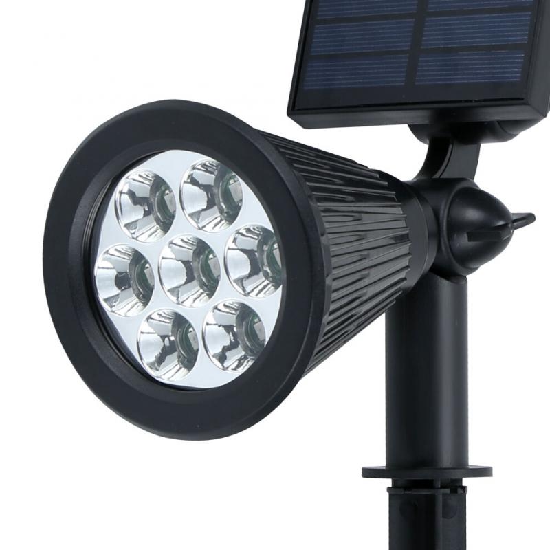 Waterproof 7 LED Solar Panel Power Flood Lights Garden Lawn Spot Light