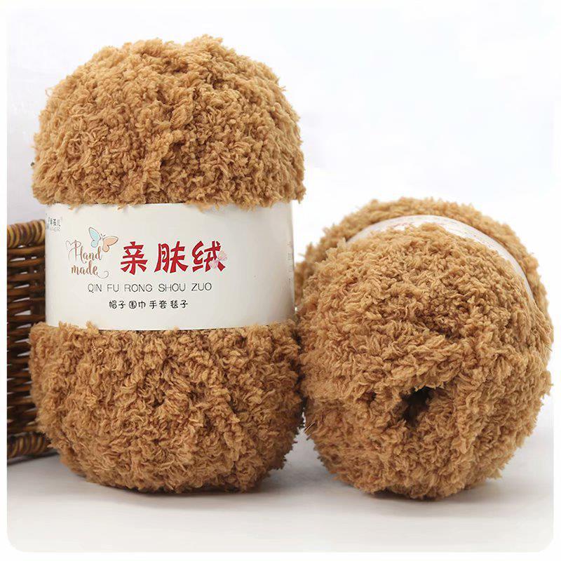 50 g/Bündel Chenillegarn, weicher, dünner Korallensamt-Handtuchfaden zum Stricken, Häkelgarn, Handstricken, Häkeln, DIY-Pullover, Puppen