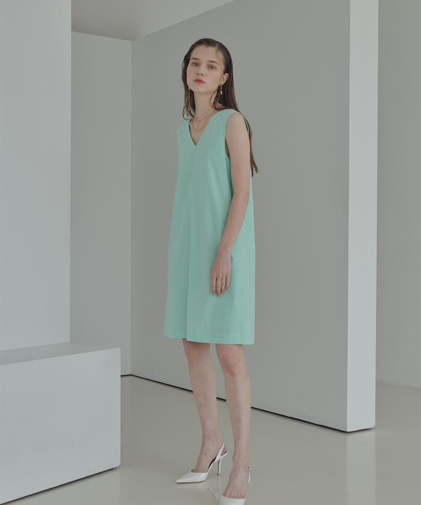 Ossi Bio-Washed Cotton Bustier Mint Dress