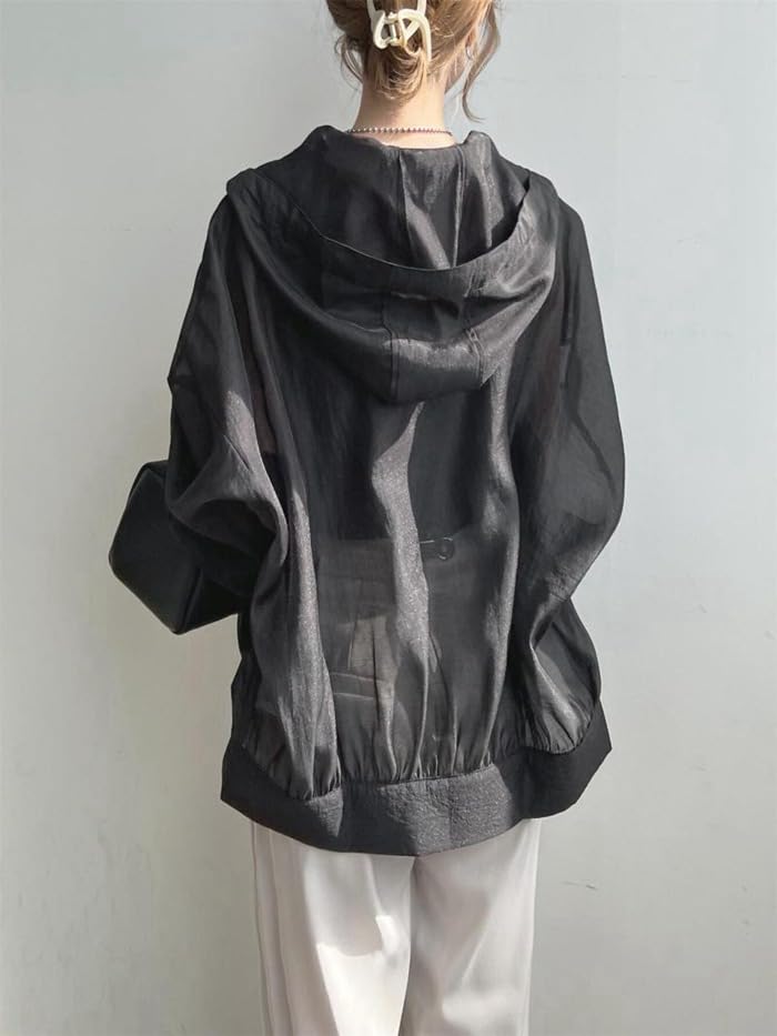 Ochrana proti UV záření Rash Guard Slunce UV Balón Dlouhý UV Rukávník Sluneční Ležérní Svrchní oděv Zdarma Dámská Mikina s Kapucí, Ochrana, Průsvitná, Průhledná Mikina s Kapucí, Jaro/Léto