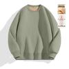 Men's Thick Lambswool Velvet Hoodie - Warm Round Neck Top for Autumn/Winter 2025