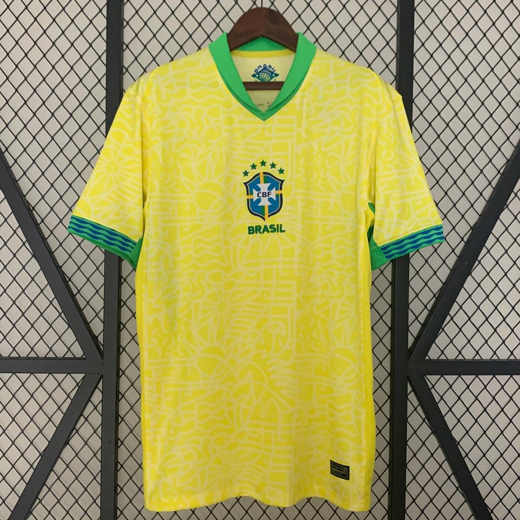 Fünf Sterne Brasilien Heim Auswärts 980204 Retro Trikot Nationalmannschaft Fan Edition Thailändischer Fußball