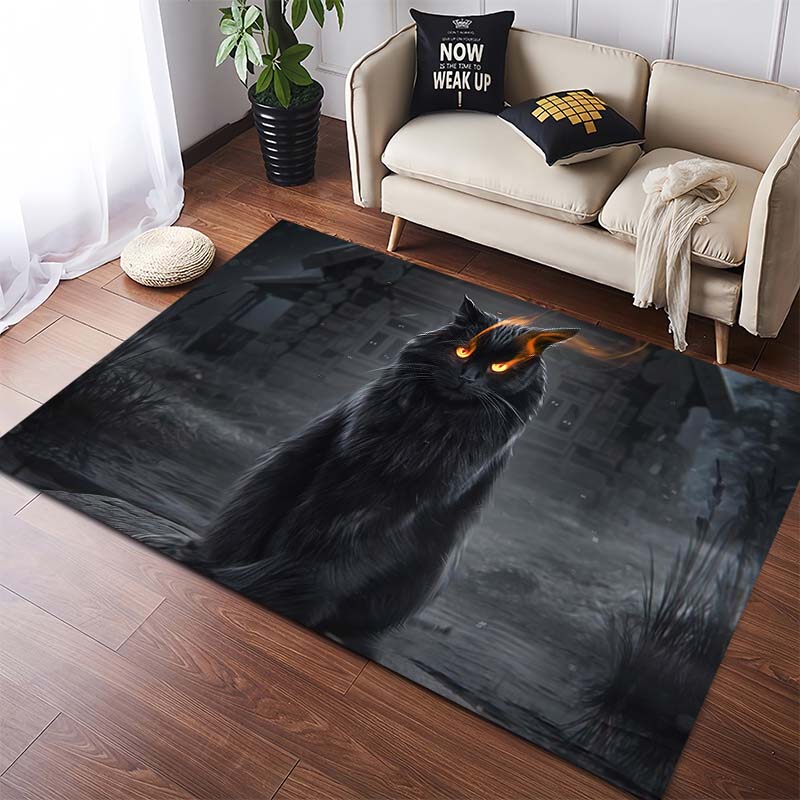 

Cute Grey Kitten on Wooden Fence Area Rug, Animal Print Non-Slip Floor Mat 40x60cm( 15x23in )