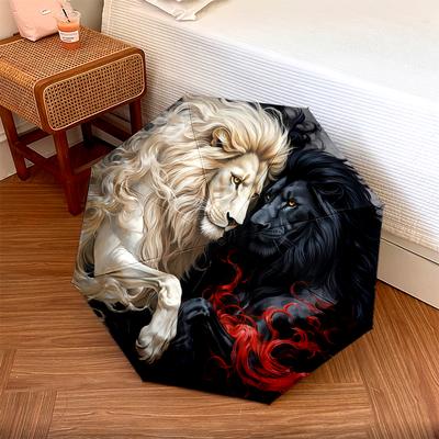 1 PC Automatic Folding Umbrella - African Lion Pattern, Portable & Foldable Design with 8 Ribs, Christmas Birthday Gifts