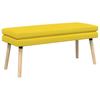 Double Layer Bench Light Yellow 110 X 40 X 47 Cm Fabric
