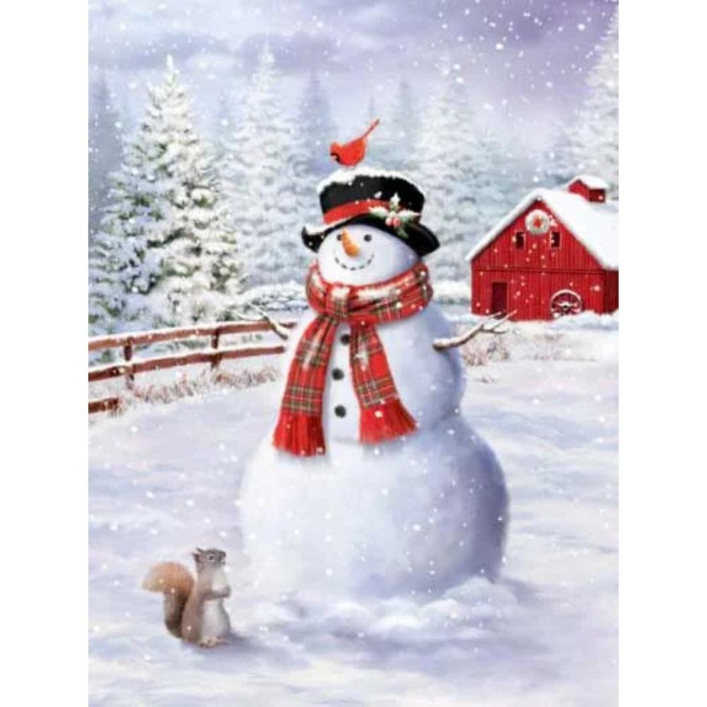 Elmas Boyama Sanatı Tam Matkap Kardan Adam Elmas Boyama El Yapımı Karlı Gün Diy Elmas Mozaik Resim Ev Dekorasyon Noel Hediyesi