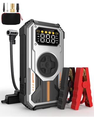 Auto Jump Starter Booster Jumper BOX Power Bank Nabíjačka batérií s 150PSI vzduchovým kompresorom Eigotrav PD-270 12V 6000A 12000mAh