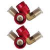 4 Pcs R410A Refrigerant Adapter Set Quick Connect Brass Conversion Set R410A Adapter Set for Air Conditioning Systems