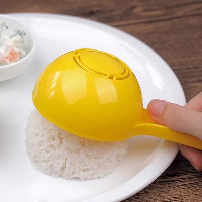 Plastic Shaped Spoon Rice Spoon,Non-Stick Diy Rice Scoop Mold,Rice Ball Spoon,Half Round Rice Porridge Spoon,Kitchen Accessories