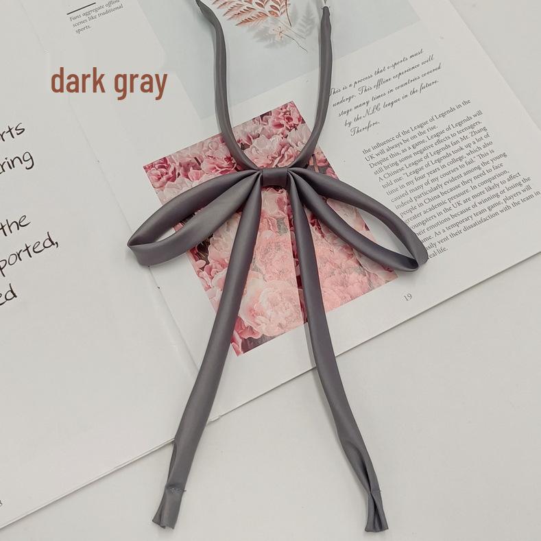 Japanese School Style Solid Color No-Tie Bow Tie for Women
