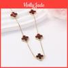 Doublesided Clover Lucky Gold 18k Non Fading Necklace