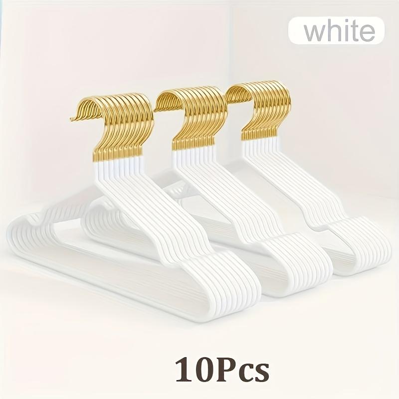 10PCS Ultra-smooth durable metal shirt dress hanger, lightweight and sturdy metal rack for jacket pants casual pants