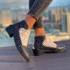 Women New Pointed Toe Mesh Ankle Boots Hot Sale Ladies Shoes Plus Size Women's Boots Fashion Color Matching Modern Boots