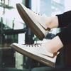 2025 New Men's Simple Design, Wear-resistant, Flat Heel, Low Top, Round Toe,  High-quality Casual Walking Sneakers sneakers