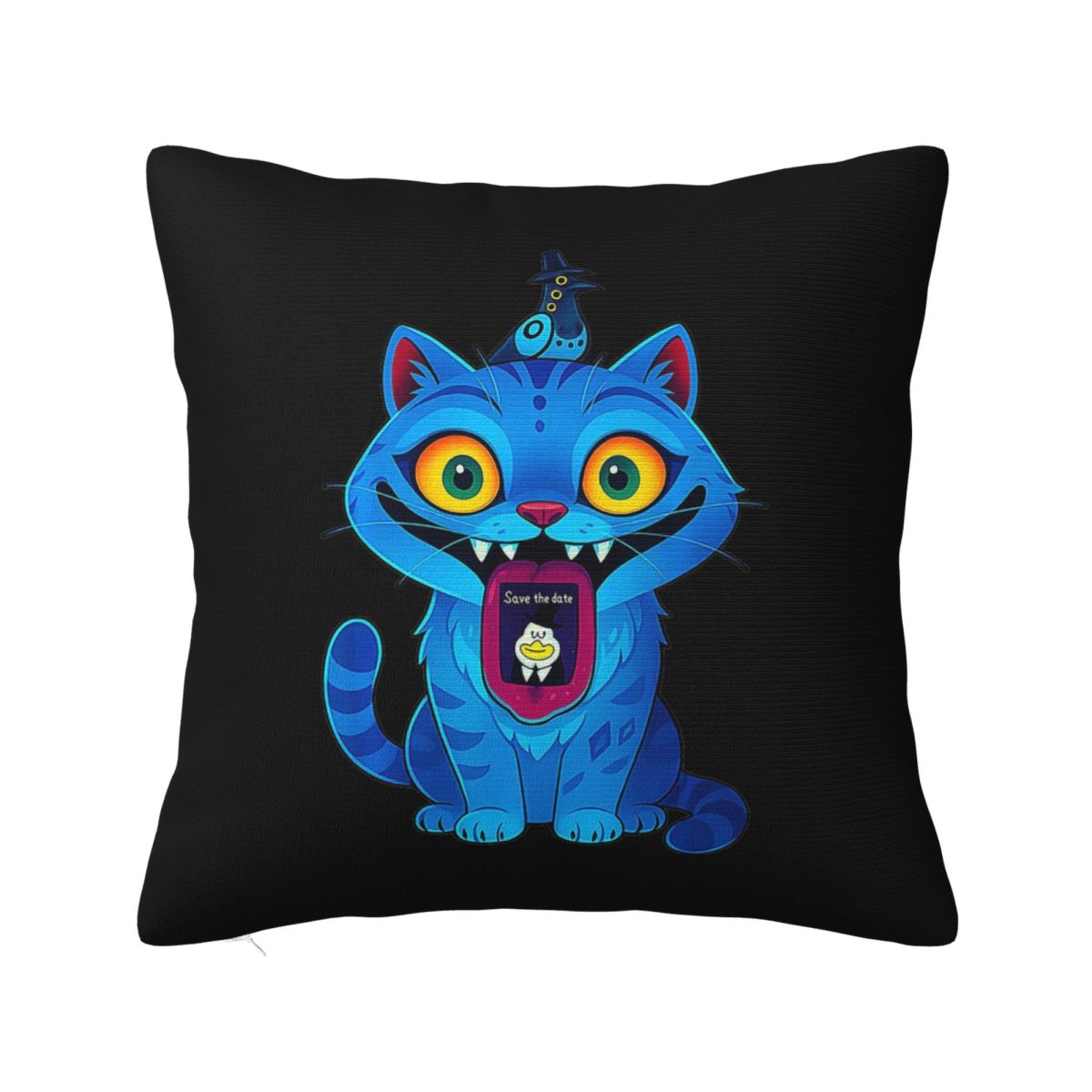 Derpy Demon Cats KPOP Anime Creature From KPOP Demon Hunters Square Pillowcase Cover Pillow Case Throw Pillow Cover for Home Car 12x12Inch