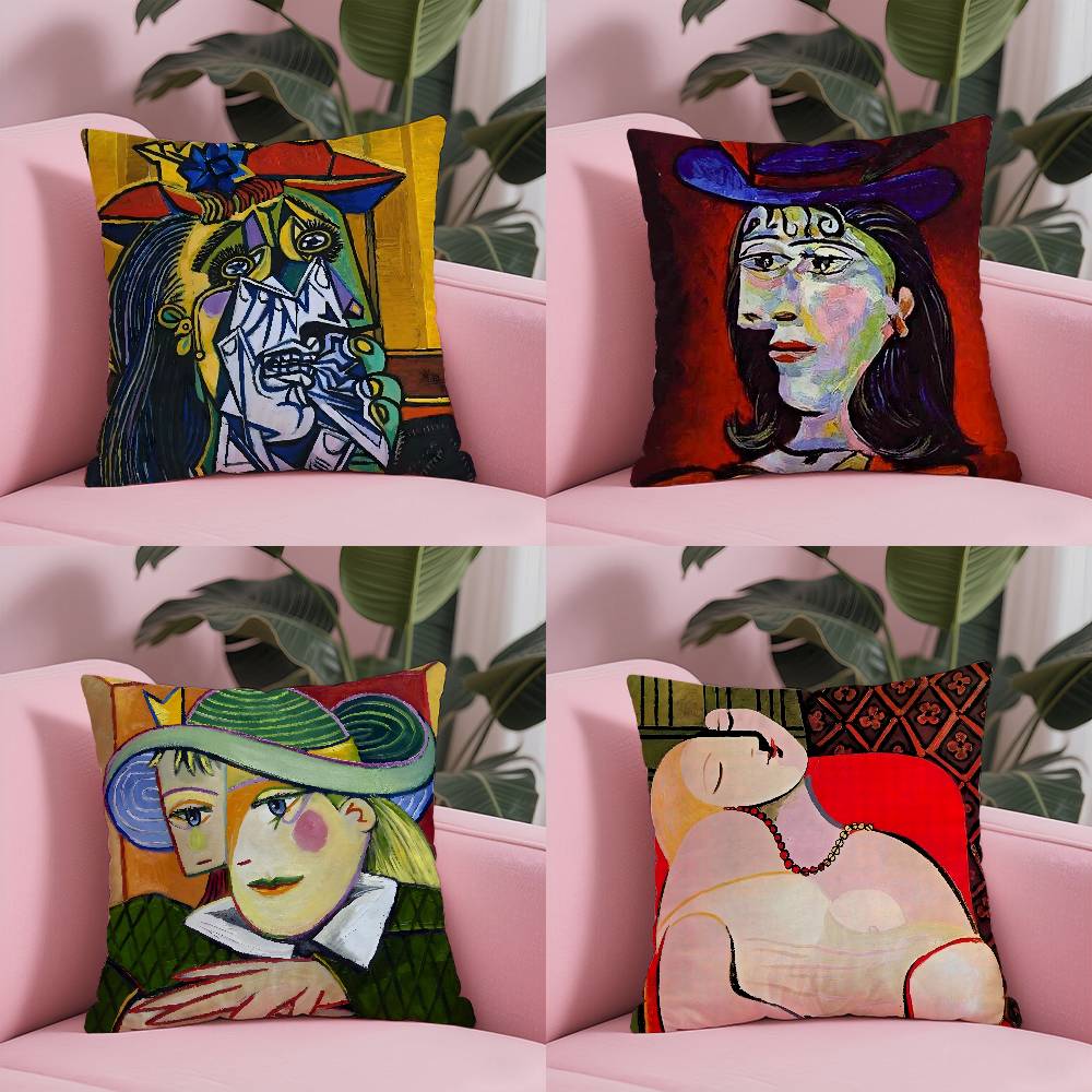 Picasso Kissenbezug Staubmilbenfrei Verdeckter Reißverschluss Sofa Bett