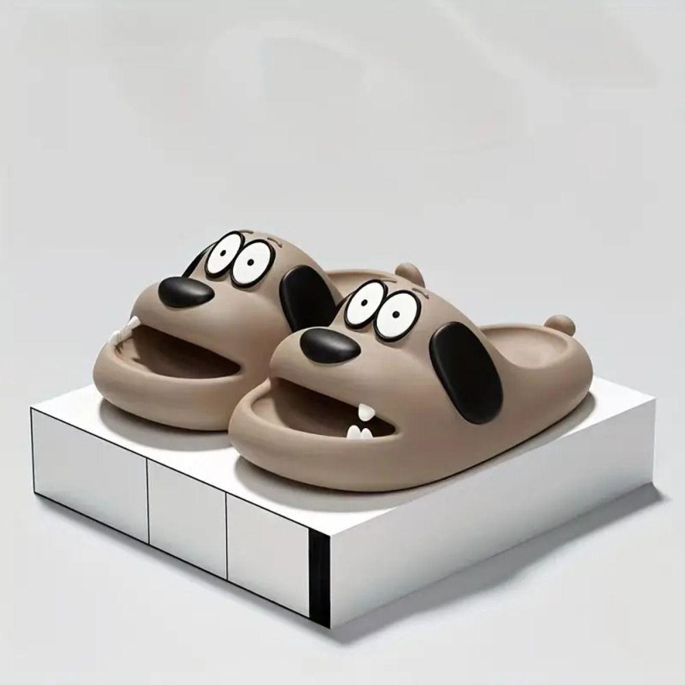 Cartoon Dog Pillow Slides Adorable EVA Slippers Casual Comfortable Sandals  Indoor/Outdoor