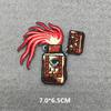 Punk Patch Flame Embroidery Patches For Clothes Scary Skull Iron On Patches On Clothing Embroidered Jacket Badge Sticker