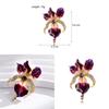 Elegant Iris Flower Brooch Pin With Alloy Finish For Women And Men