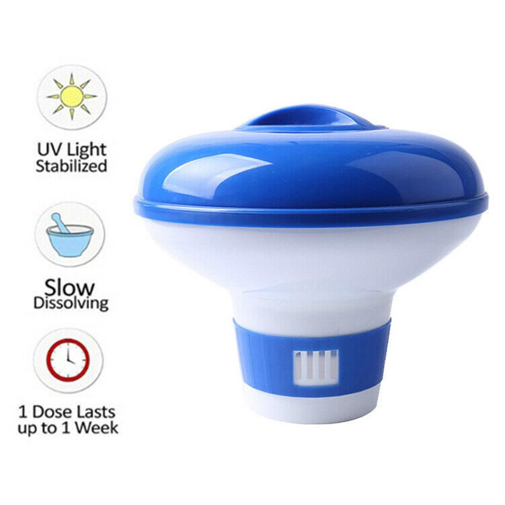 Swimming Pool Sterilizing Drug Dispenser Plastic Swimming Pool Floating Chlorine Dispenser Automatic drug dispenser 5 inch#0