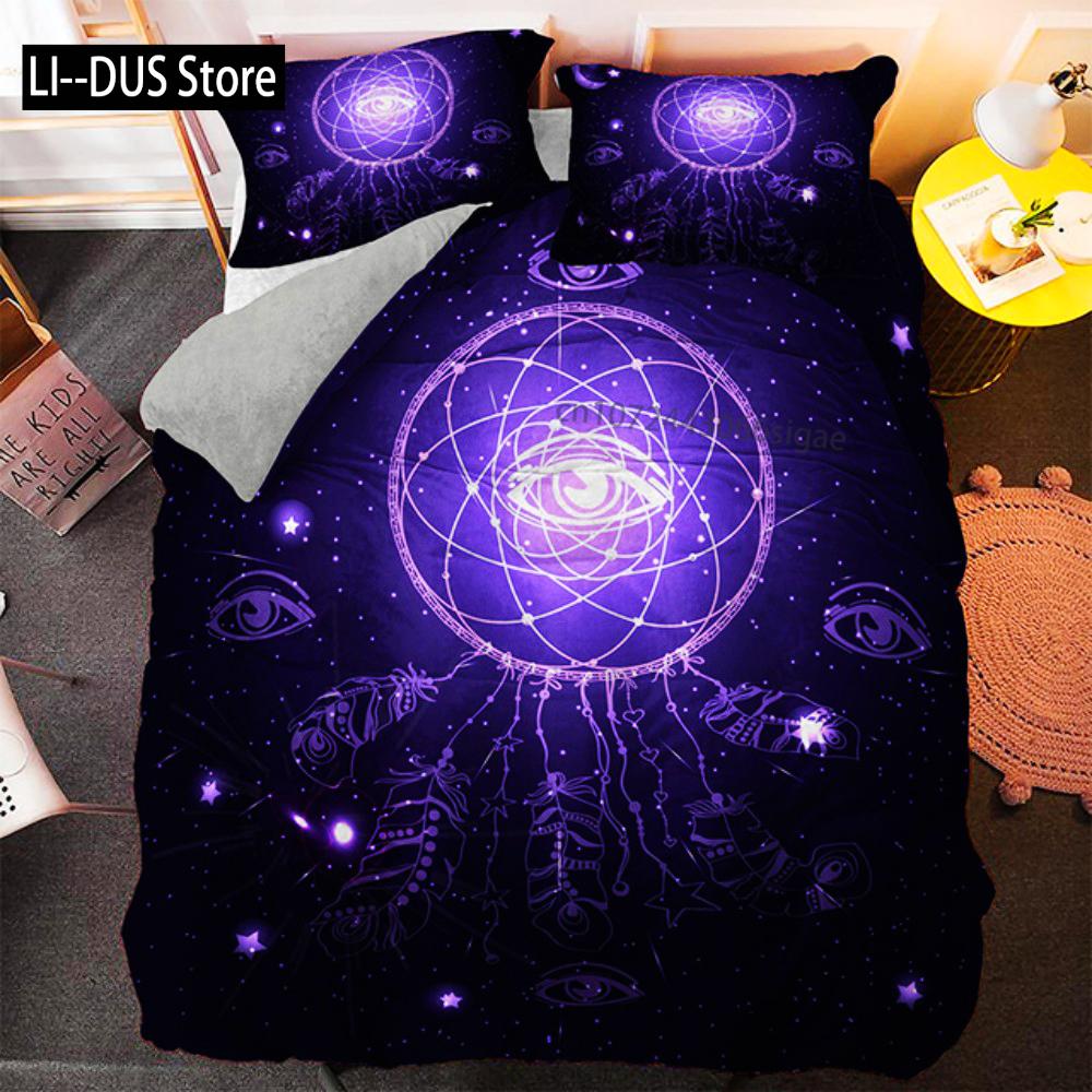 

Comforter Bohemian Dream Bedding Set King Queen Size Colorful Catcher With Polyester For Teens Girls Comforter (quilt)-EU Single(135*200cm)3pcs