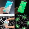 2023 20PCS Car Wheel Hub Reflective Sticker Anti Collision Luminous Reflective Stripe for Car Wheel Rim Tape Exterior Decoration