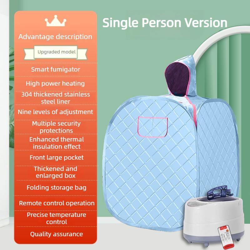 Boîte de sudation à la vapeur pour la maison, cabine de sauna pliable, sauna à vapeur pour tout le corps, machine de fumigation pour transpirer, kit de sauna à vapeur
