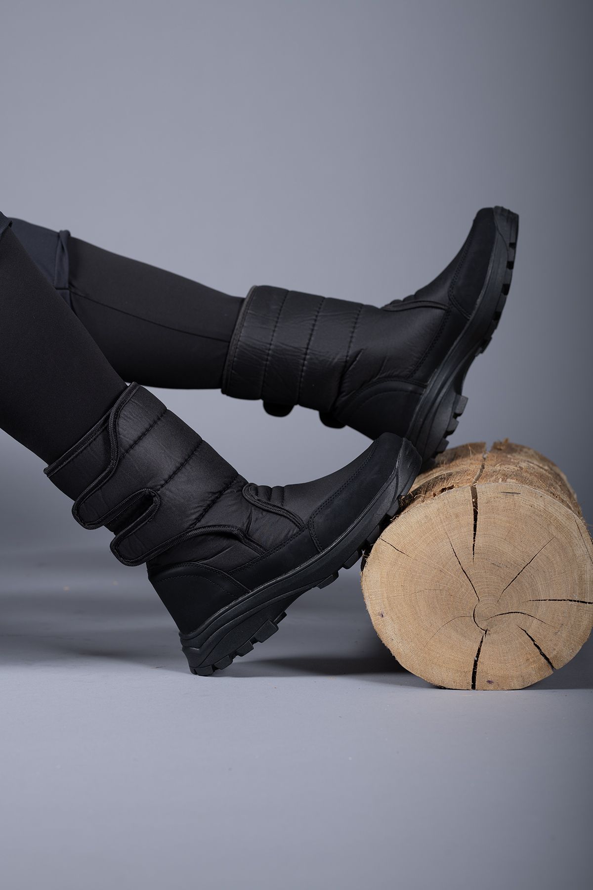 

Мужские модные шерстяные ботинки на плоском каблуке Bootie Nergouk Зимние сапоги Черные черные туфли 40