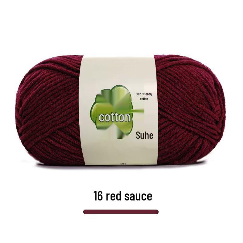 Combed Milk Cotton 5-Strand Yarn Pack for Hand-Knitted Scarves, Medium Thick, DIY Blanket Knitting, Crochet Material.