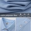 Kurzärmeliges Poloshirt für Herren im Sommer, schlichtes, legeres Business-T-Shirt mit einfarbigem Revers, Eisseide, atmungsaktiv und vielseitig