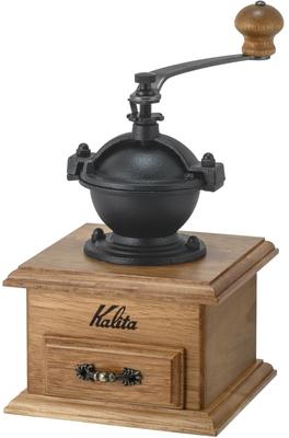 Kalita Kaffeemühle Holz Aluminium Mahlwerk Klassische Mühle BR Braun Mahlgrad Einstellbar Kaffeemühle Mühle Mahlwerk Handmühle Manuell Kaffee Anfänger Klein