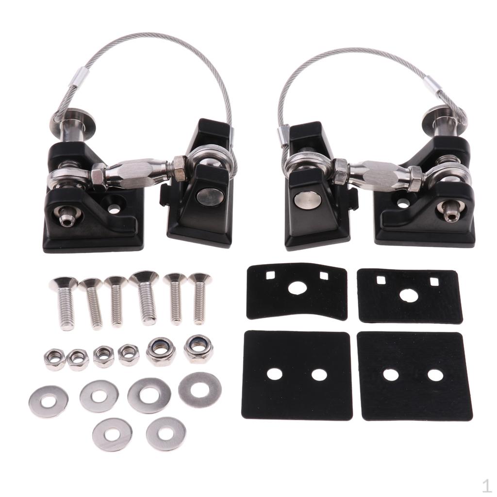 

1 Pair Retro Hood Lock Bracket Latch Buckle Holder 100x50x40mm чёрный