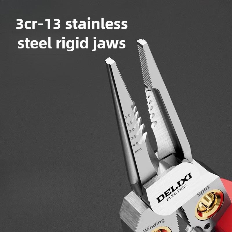8In1 Voltage Measuring Pliers Multi-function Electrician Wire Stripper Electric Pen Voltage Tester Pliers Waterproof Cutter Tool