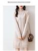 Women's 100% Wool Knit Dress - Autumn/Winter Semi-High Neck Casual Versatile Style