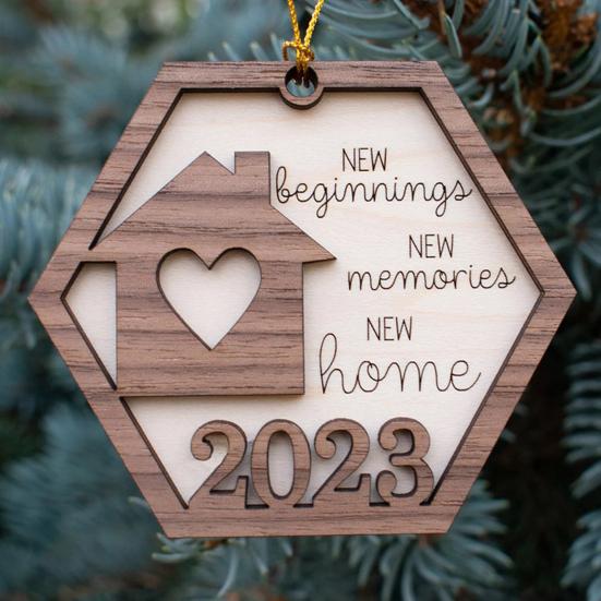

2 шт. новый домашний кулон 2023 дом письмо изогнутый висит толстое деревянное окно крыльцо дверь украшение кулон поздравление подарок на новоселье