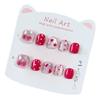 Cherry Cat Eye Heart Nail Art for Kids (Ages 5-10) - Handmade, Wearable, Sweet, Simple Style